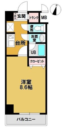 京成曳舟駅 徒歩6分 5階の物件間取画像